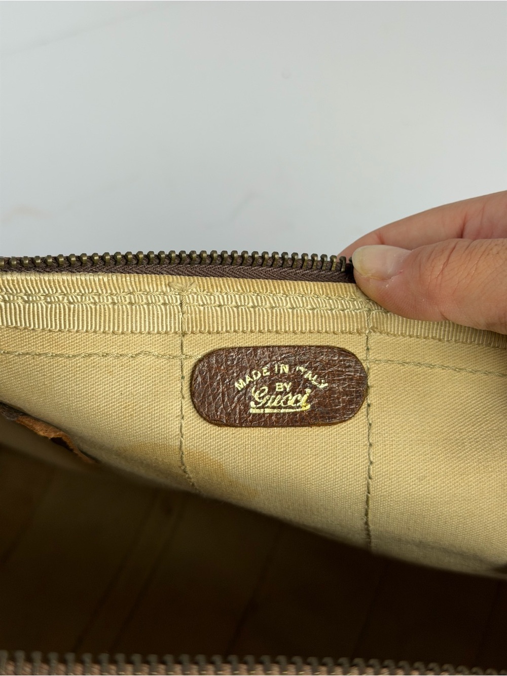 Vintage Gucci GG Monogram Canvas Web Stripe Boston Bag - Picture 13 of 15